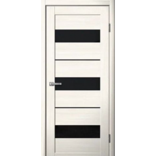 Дверь межкомнатная Сибирь Профиль Ла Стелла 200 Ясень снежный, стекло черное